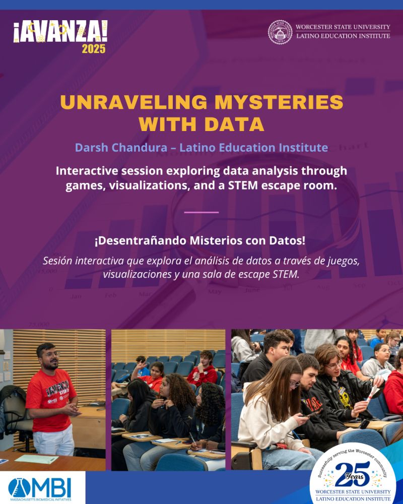 AVANZA 2025 Unraveling Mysteries with Data event poster